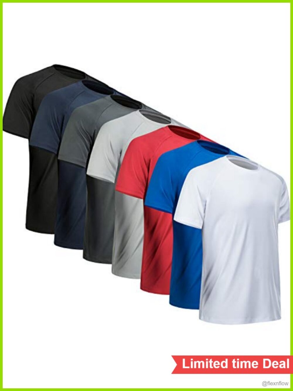 Men's Quick Dry Short Sleeve Workout Gym T-Shirt Moisture Wicking Athletic Tee